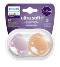 Philips Avent Cumlík Ultrasoft Premium neutral 6-18m dievčatko, 2 ks
