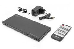 Digitus 4x2 HDMI Matrix Switch, 4K/60Hz Scaler, EDID, ARC, HDCP 2.2, 18 Gbps