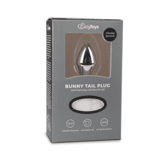 Easytoys Análny kolík Bunny Tail Plug No. 1 - Silver/White