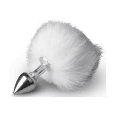 Easytoys Análny kolík Bunny Tail Plug No. 1 - Silver/White