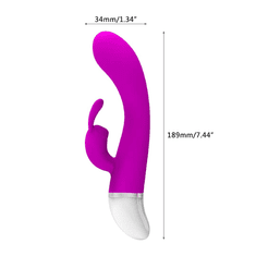 PRETTY LOVE Vibrátor s dráždičom klitorisu fialový - FREDA