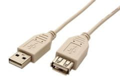 Goobay Kábel USB 2.0 AA 5 m predlžovací, biely/sivý