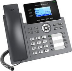 Grandstream GRP2604 SIP telefón, 2,48" LCD podsv. displej, 6 SIP účty, 10BLF hr., 2x1Gbit porty