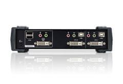 Aten 2-portový prepínač KVM DVI/Audio USB CS-1762A USB HUB