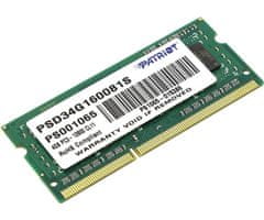 Patriot Signature 4GB DDR3 1600MHz/SO-DIMM/CL11/PC3-12800