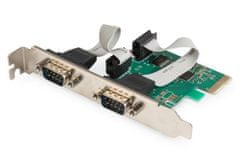 Digitus Adaptér PCI Express x1 2xsériový port, +low profile čipová sada: ASIX99100