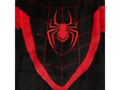 MARVEL COMICS Spider-Man Čierna detská mikina/župan/deka s kapucňou, snuddie 104-116 cm