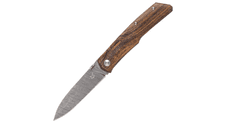 Fox Knives FX-525 DB Terzuola vreckový nôž 8,5 cm, drevo Bocote, damašek, nylonové puzdro