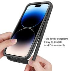 Techsuit Defense360 Pro + Screen Protector - iPhone 15 Pro - Black