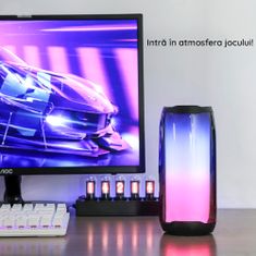 Hoco Bezdrôtový reproduktor Pulzujúci (HC8) - s LED svetlom, Bluetooth 5.0, 10 W - čierny