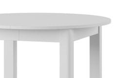 Szynaka ALAN 1 okrúhly jedálenský stôl s rozkladom, biela