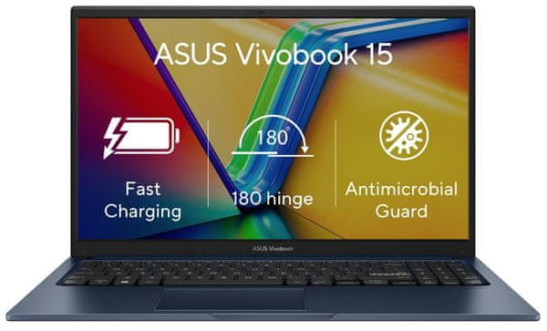notebook Asus VivoBook 15 X1504ZA-NJ040W laptop Full HD rozlíšenie SSD M.2 PCIe NVMe tenký rámček procesor Intel Core i3 12. generácie Intel UHD Graphics integrovaná grafická karta výkon práce zábava 2023