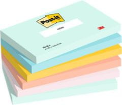 3M Samolepiaci bloček "Beachside", mix pastelových farieb, 76 x 127 mm, 6x 100 listov, 7100259082