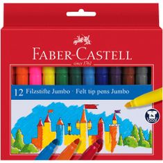 Faber-Castell Popisovače Fibre Jumbo 12 farebné