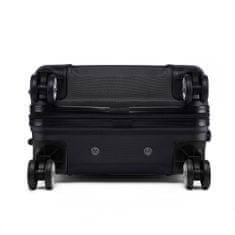 KONO Čierna sada luxusných kufrov s TSA zámkom "Travelmania" - veľ. M, L, XL