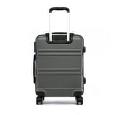 KONO Sivá sada luxusných kufrov s TSA zámkom "Travelmania" - veľ. M, L, XL