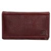 Double-D Tmavočervená veľká kožená peňaženka "Dominas"