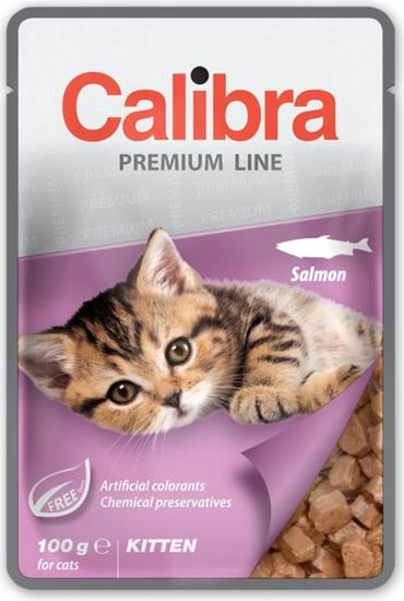 Calibra Cat vrecko Premium Kitten Salmon 100g