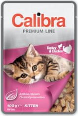 Calibra Cat vrecko Premium Kitten Turkey & Chicken100g