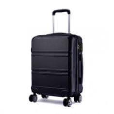 KONO Čierny odolný plastový cestovný kufor "Travelmania" - veľ. M, L, XL