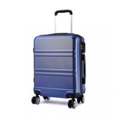 KONO Modrý odolný plastový cestovný kufor "Travelmania" - veľ. M, L, XL