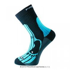 Progress Ponožky MERINO turistické čierno / modré - 9-12