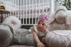ENIE BABY Čiapka detská turban Pink Leaves dievča 6-9m