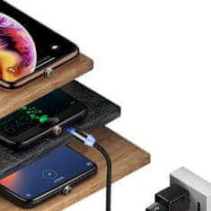 Bomba Nylonový magnetický USB kábel 3v1 pre iPhone/Android 1M