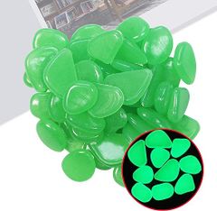 HOME & MARKER® Dekoratívne svietiace kamene (sada 100 ks) | LUMIROCKS Zelená