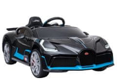 Mamido Detské elektrické autíčko Bugatti Divo lakované čierne