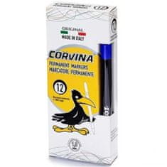 Carioca Corvina Permanentný popisovač 1 mm modrá 12 ks
