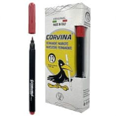 Carioca Corvina Permanentný popisovač 1 mm červená 12 ks