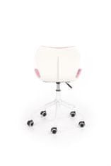 Halmar Detská stoličky Matrix 3, biela / svetlá ružová