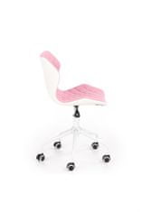 Halmar Detská stoličky Matrix 3, biela / svetlá ružová