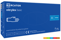 Nitrilové rukavice Mercator NITRYLEX basic, nepudr., tmavě modré,100ks