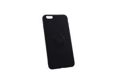 Bomba Mäkký silikónový obal s krúžkom pre iPhone - čierny P006_IPHONE_6S-_6_BLACK