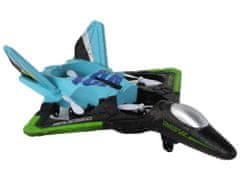 Lean-toys Stíhacie lietadlo R/C Farebné svetlá Modrá