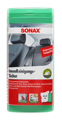SONAX Čistiace obrúsky na interiér auta, vlhčené, 20 x 18 cm, sada 10 kusov - Sonax