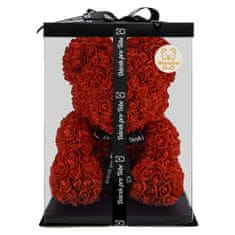 Medvídárek BIG Classic medvedík z ruží 40cm darčekovo balený - svetlo červený