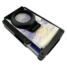 Daklos DAKLOS Carbon RFID mini peňaženka pre AirTag carbon s klipom - čierna