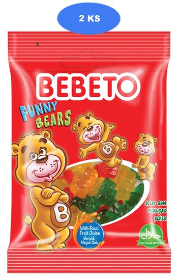 Bebeto  želé cukríky Funny Bears 80g (2 ks)