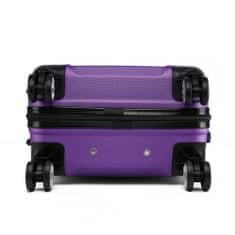 KONO Fialová sada luxusných kufrov s TSA zámkom "Travelmania" - veľ. M, L, XL