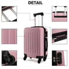 KONO Ružový odolný plastový cestovný kufor "Defender" - veľ. M, L, XL