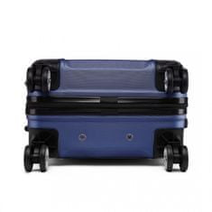 KONO Modrý odolný plastový cestovný kufor "Travelmania" - veľ. M, L, XL