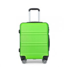KONO Zelený odolný plastový cestovný kufor "Travelmania" - veľ. M, L, XL