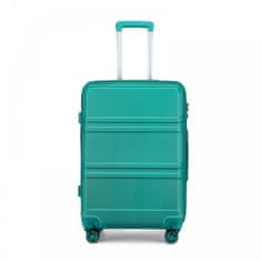 KONO Tyrkysový odolný plastový cestovný kufor "Travelmania" - veľ. M, L, XL