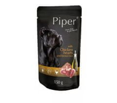 Piper Dog Kapsička Kuracie srdcia a hnedá ryža 150g