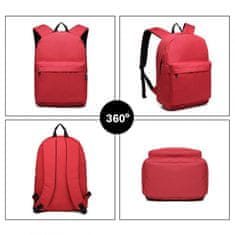 KONO Červený ľahký batoh do školy "Basic"