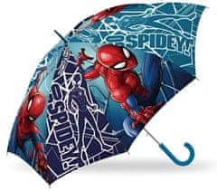 MARVEL COMICS Detský automatický dáždnik modrý 70 cm - Spiderman