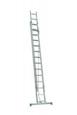 ALVE Hliníkový dvojdielny výsuvný rebrík s lanom 7314 PROFI